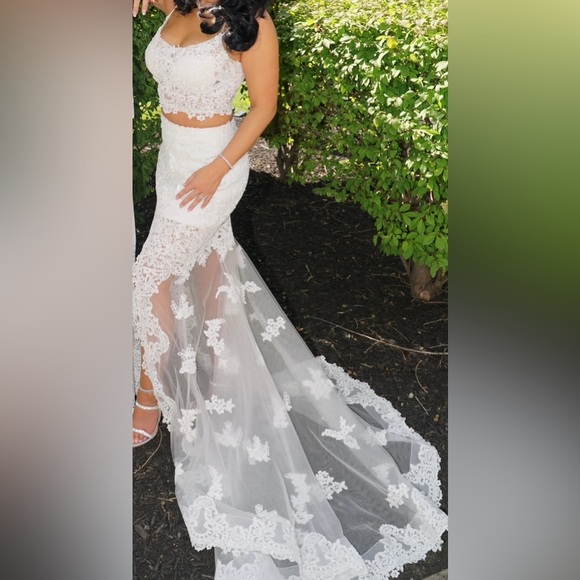 Sherri Hill Two Piece Lace Dress - Picture 1 of 2